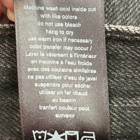 Rag & Bone Straight Jean Washed Black Red Side Stripe 24 - Picture 10 of 13